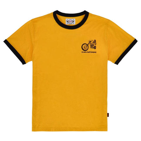 13 1/2 KOC t-shirt yellow 13 AND A HALF COMPANY MOTOVEIKALS 21