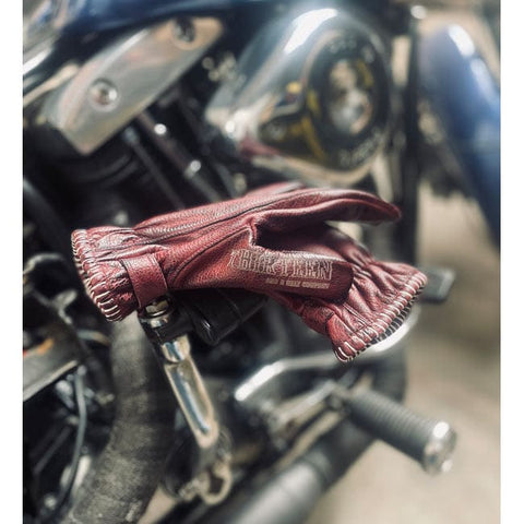 13 1/2 Loud Ride gloves burgundy 13 AND A HALF COMPANY MOTOVEIKALS 21