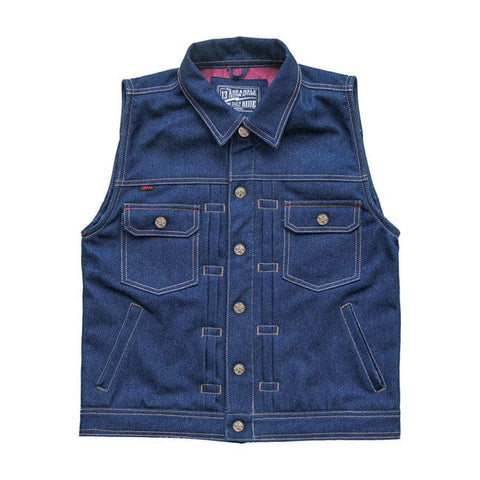 13 1/2 Rain Splitter denim vest 13 AND A HALF COMPANY MOTOVEIKALS 21