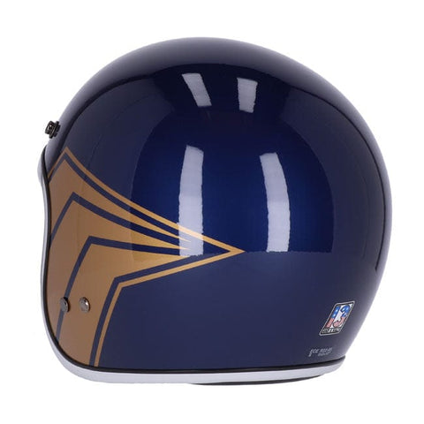 13 1/2 Skull bucket helmet crash blue 13 AND A HALF COMPANY MOTOVEIKALS 21
