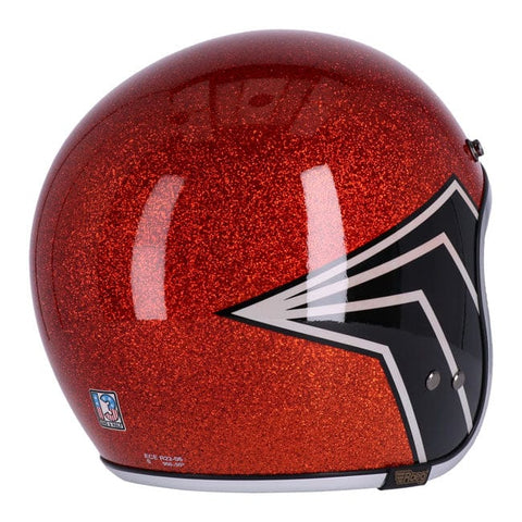 13 1/2 Skull bucket helmet flake amber 13 AND A HALF COMPANY MOTOVEIKALS 21