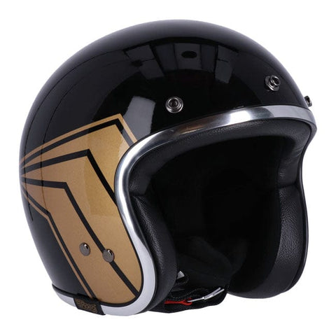 13 1/2 Skull bucket helmet gloss black 13 AND A HALF COMPANY MOTOVEIKALS 21