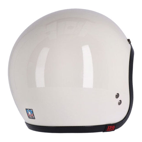 13 1/2 Skull bucket helmet vintage white 13 AND A HALF COMPANY MOTOVEIKALS 21