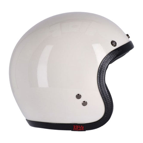 13 1/2 Skull bucket helmet vintage white 13 AND A HALF COMPANY MOTOVEIKALS 21