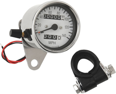 2:1 Wht Speedo W/Trip Mtr DRAG SPECIALTIES DRAG SPECIALTIES MOTOVEIKALS 21
