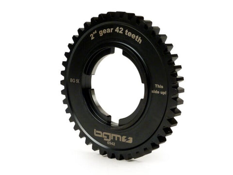 2nd gear cog -BGM PRO, type EFL + type P-range- Vespa PX125-200 (1984-), T5 125cc, Cosa125-200, LML Star/Stella125/150 2-stroke - fits also PX125-200 (-1984), Rally180/200 - 42 teeth BGM PRO MOTOVEIKALS 21