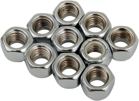 3/8-16 Chr Nylon Nut DRAG SPECIALTIES DRAG SPECIALTIES MOTOVEIKALS 21