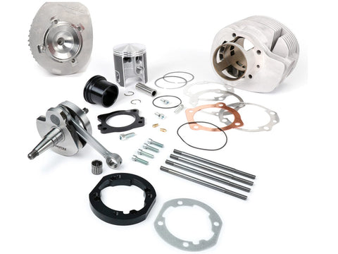 adapter plate set incl. crankshaft + cylinder - J&G 2% special by WT - for mounting Polini/Malossi 210 cylinder (Ų68.5mm) on PX80-150, Cosa 125-150, GTR 125 Sprint Veloce 150, Super 150 engine housing BGM PRO MOTOVEIKALS 21