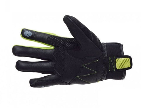 Ādas cimdi perforēti LEOSHI Black/Green L LEOSHI MOTOVEIKALS 21