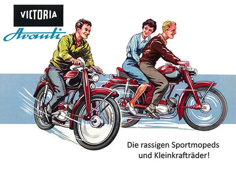 Advertising poster 29cm 42cm for Victoria SM 51 Avanti, Avanti K, 52 DIVERSE / IMPORT MOTOVEIKALS 21
