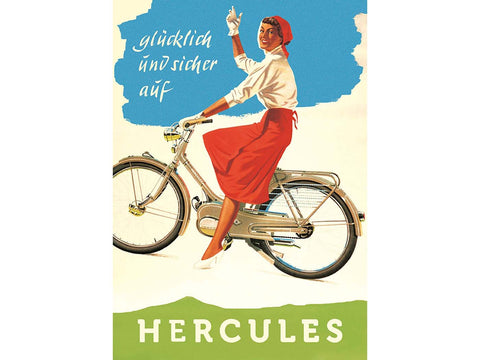 Advertising poster Hercules 42 cm high 29 wide for moped type 214 DIVERSE / IMPORT MOTOVEIKALS 21