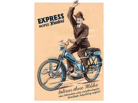 Advertising poster moped 42cm 29cm for Express Radexi 1 DIVERSE / IMPORT MOTOVEIKALS 21