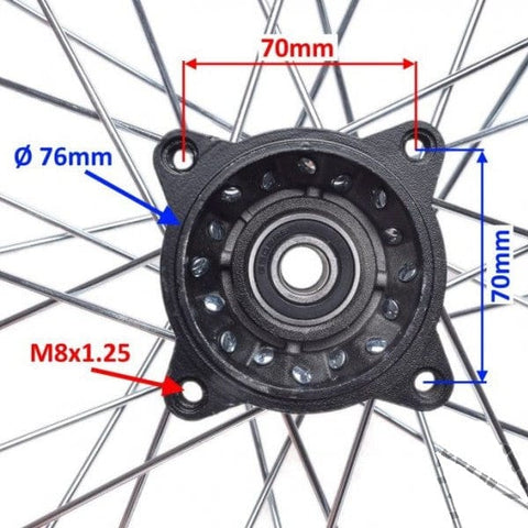 Aizmugurējā riteņa disks 1.85-12 HONDA CRF50 15mm REPLICA MOTOVEIKALS 21