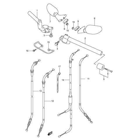 Akseleratora trose SUZUKI OEM: 58200-36A01-000 SUZUKI OEM MOTOVEIKALS 21