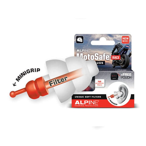 Alpine MotoSafe Race earplugs with mini grip ALPINE MOTOVEIKALS 21