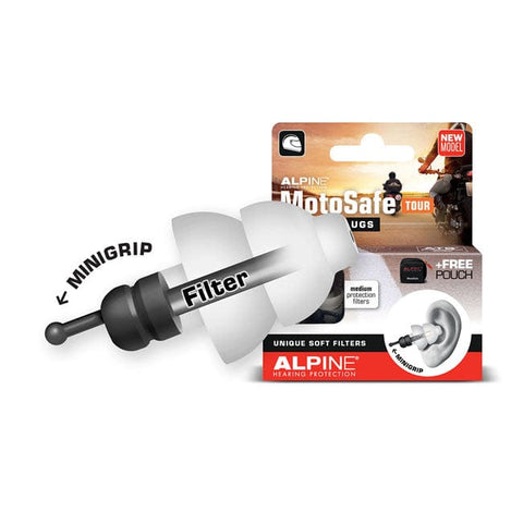 Alpine MotoSafe Tour earplugs with mini grip ALPINE MOTOVEIKALS 21