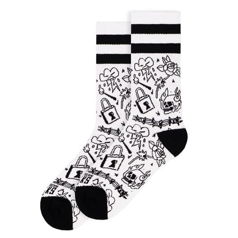 American Socks Burning Rage Mid High socks AMERICAN SOCKS MOTOVEIKALS 21