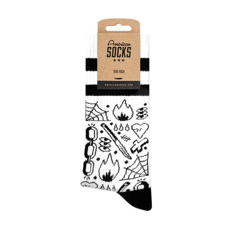 American Socks Mid high Broken Chain socks AMERICAN SOCKS MOTOVEIKALS 21