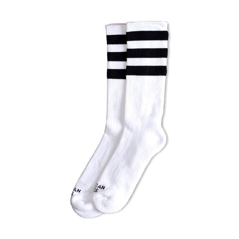 American Socks Mid high Old School II triple black striped AMERICAN SOCKS MOTOVEIKALS 21
