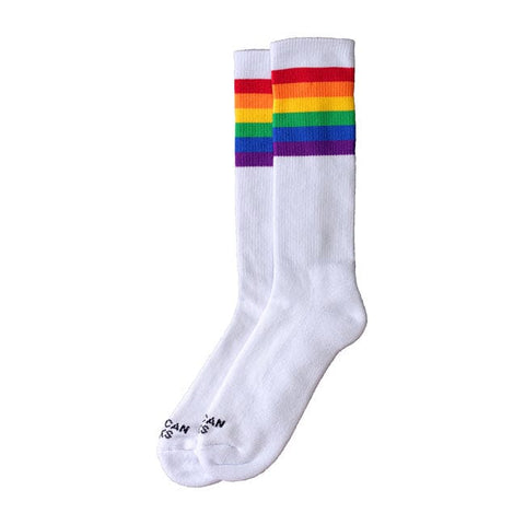 American Socks Mid high Rainbow Pride rainbow striped AMERICAN SOCKS MOTOVEIKALS 21
