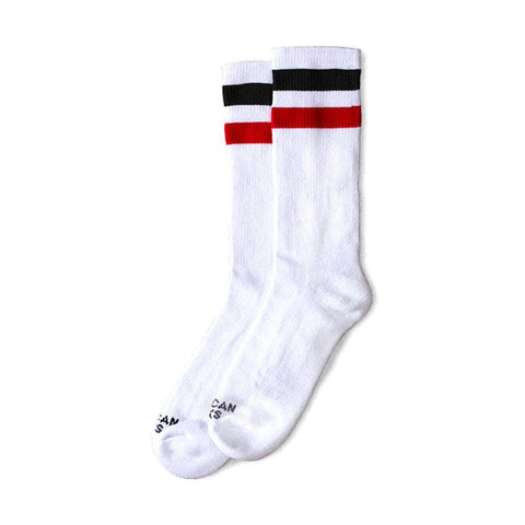 American Socks Mid high Teenage Anarchist black/red striped AMERICAN SOCKS MOTOVEIKALS 21