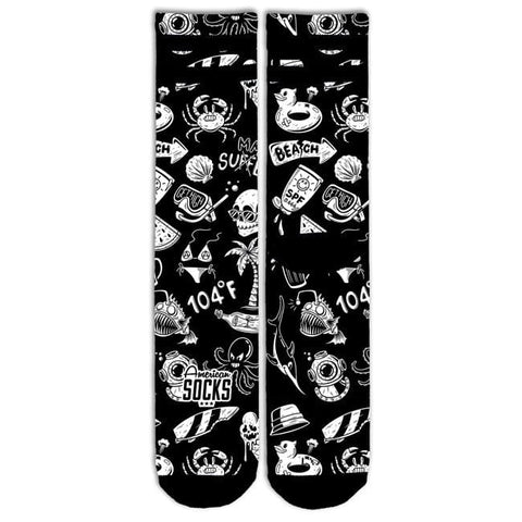 American socks Siginature Hella Hot socks black AMERICAN SOCKS MOTOVEIKALS 21