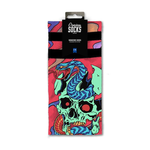 American socks Signature Dead and Alive socks pink AMERICAN SOCKS MOTOVEIKALS 21
