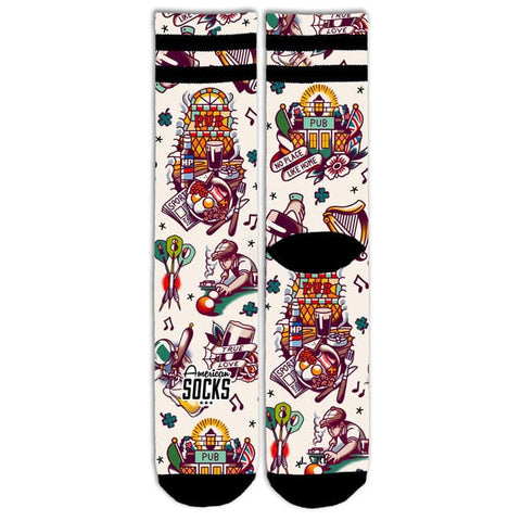 American socks Signature Pub socks beige AMERICAN SOCKS MOTOVEIKALS 21