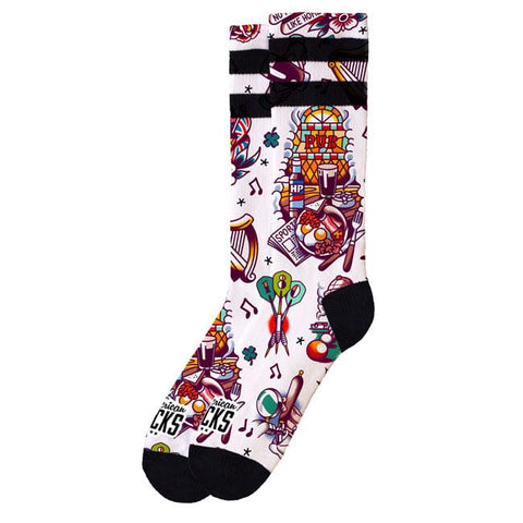 American socks Signature Pub socks beige AMERICAN SOCKS MOTOVEIKALS 21