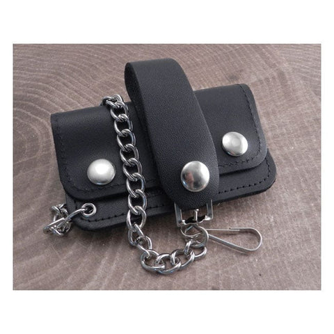 Amigaz Black Leather Biker Chain Wallet Jr. AMIGAZ MOTOVEIKALS 21