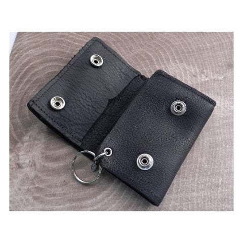 Amigaz Black Soft Leather Trifold Wallet AMIGAZ MOTOVEIKALS 21