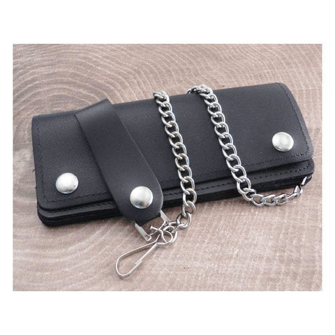 Amigaz Chain Wallet Long 7" Black Leather AMIGAZ MOTOVEIKALS 21