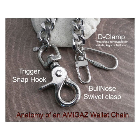 Amigaz Smooth Leash Hack Wallet Chain 16" AMIGAZ MOTOVEIKALS 21