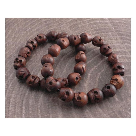 AmiGaz wood skull bead bracelet set AMIGAZ MOTOVEIKALS 21