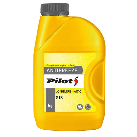 Antifrīzs PILOTS LONGLIFE -40C 1kg / DZELTENS G13 PILOTS MOTOVEIKALS 21