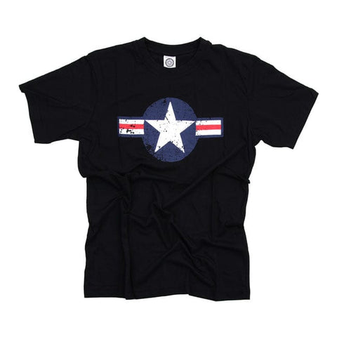 Army Surplus Air Force Star & Bars t-shirt black ARMY SURPLUS MOTOVEIKALS 21