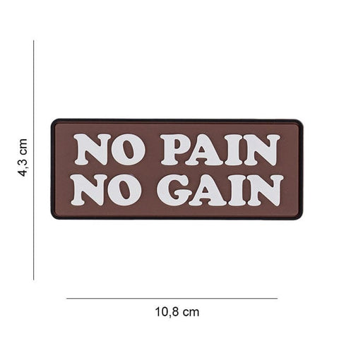 Army Surplus Patch 3D PVC No pain No Gain ARMY SURPLUS MOTOVEIKALS 21