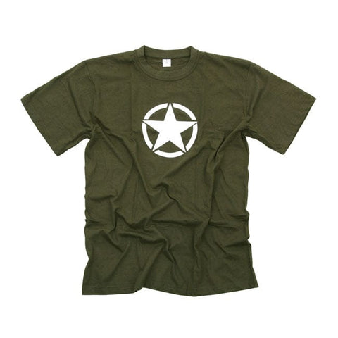 Army Surplus White star t-shirt green ARMY SURPLUS MOTOVEIKALS 21