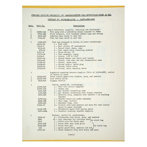 Assy/uncrating procedure 1942 WLA SAMWEL MOTOVEIKALS 21
