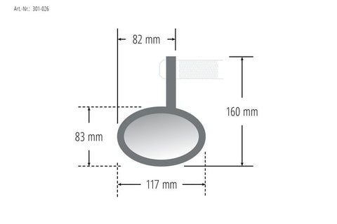Atpakaļskata spogulis SHIN-YO 301-103 7/8" SHINYO MOTOVEIKALS 21