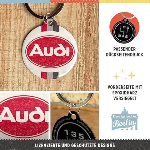 Atslēgu piekariņš AUDI LOGO NOSTALGIC ART MOTOVEIKALS 21