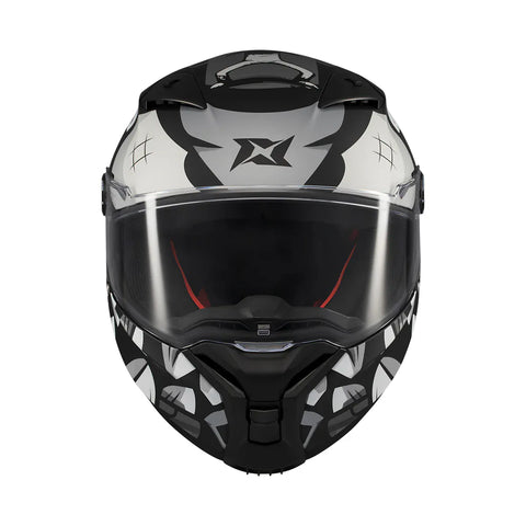 AXXIS ķivere FENIX ANGRY FACE B2 matt black / white AXXIS MOTOVEIKALS 21