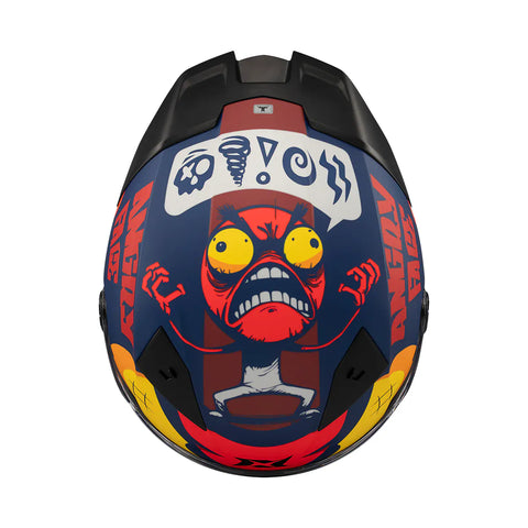AXXIS ķivere FENIX ANGRY FACE B2 matt blue AXXIS MOTOVEIKALS 21