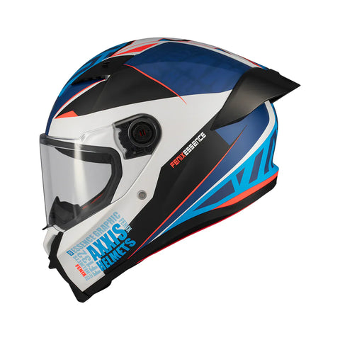 AXXIS ķivere FENIX ESSENCE A7 gloss white / blue / red AXXIS MOTOVEIKALS 21