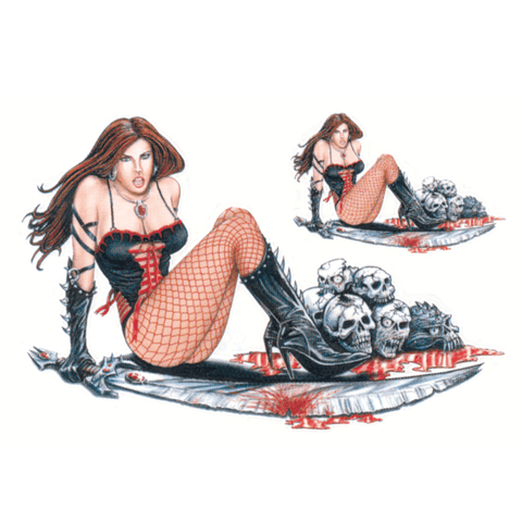 Bākas uzlīme Death Queen 7x10.5cm LETHAL THREAT MOTOVEIKALS 21