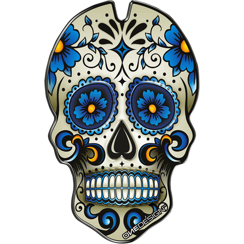 Bākas uzlīme ONEDESIGN blue skull ONEDESIGN MOTOVEIKALS 21