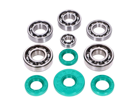 Ball bearing set Schmitt Evolution metal cage C3 FKM green with twist direction for Simson M500 engine SCHMITT MOTOVEIKALS 21