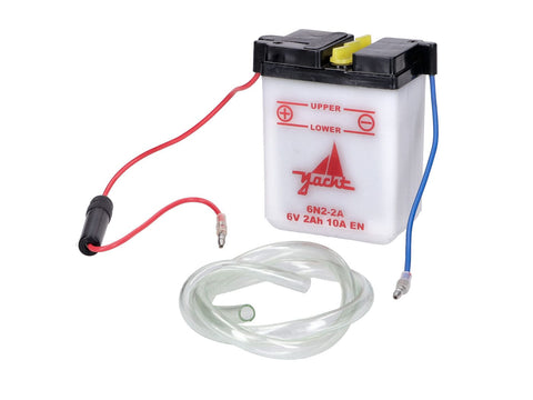 Battery 6Volt 2Ah Dimensions High 97mm Wide 70mm Deep 45mm for Zündapp, Kreidler, Hercules, Puch, Honda DIVERSE / IMPORT MOTOVEIKALS 21