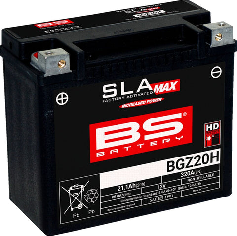 Battery Bs Bgz20H Sla Max BS BATTERY BS BATTERY MOTOVEIKALS 21