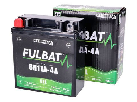 battery Fulbat 6N11A-4A 6V 11Ah GEL for Simson S50, S51, SR50, SR80, MZ TS, ES, ETS FULBAT MOTOVEIKALS 21